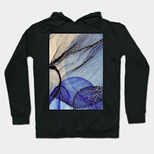 Black and Blue Abstract Art Hoodie